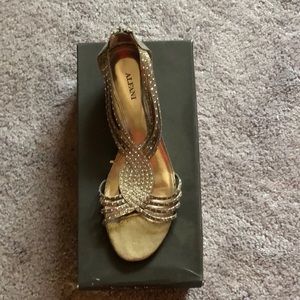 Silver Sandals by Alfani Never Used